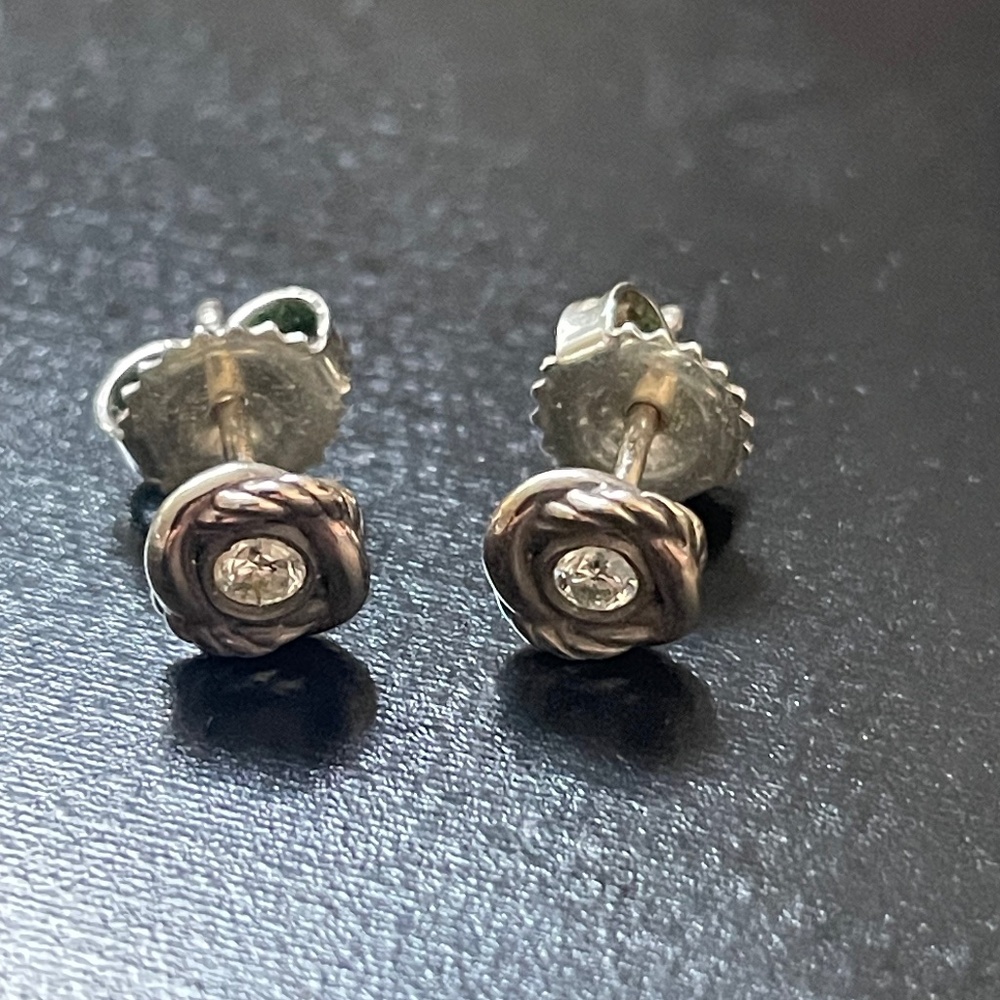 David Yurman Infinity Diamond Stud Earrings